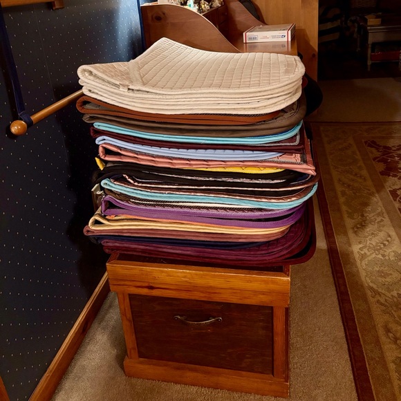 Lemieux azure blue dressage saddle pad with polos. Excellent condition. - Picture 2 of 2